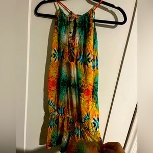 Tropical romper coverup